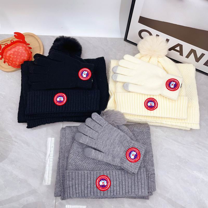 Canada Goose Scarf Hat Gloves dx04
